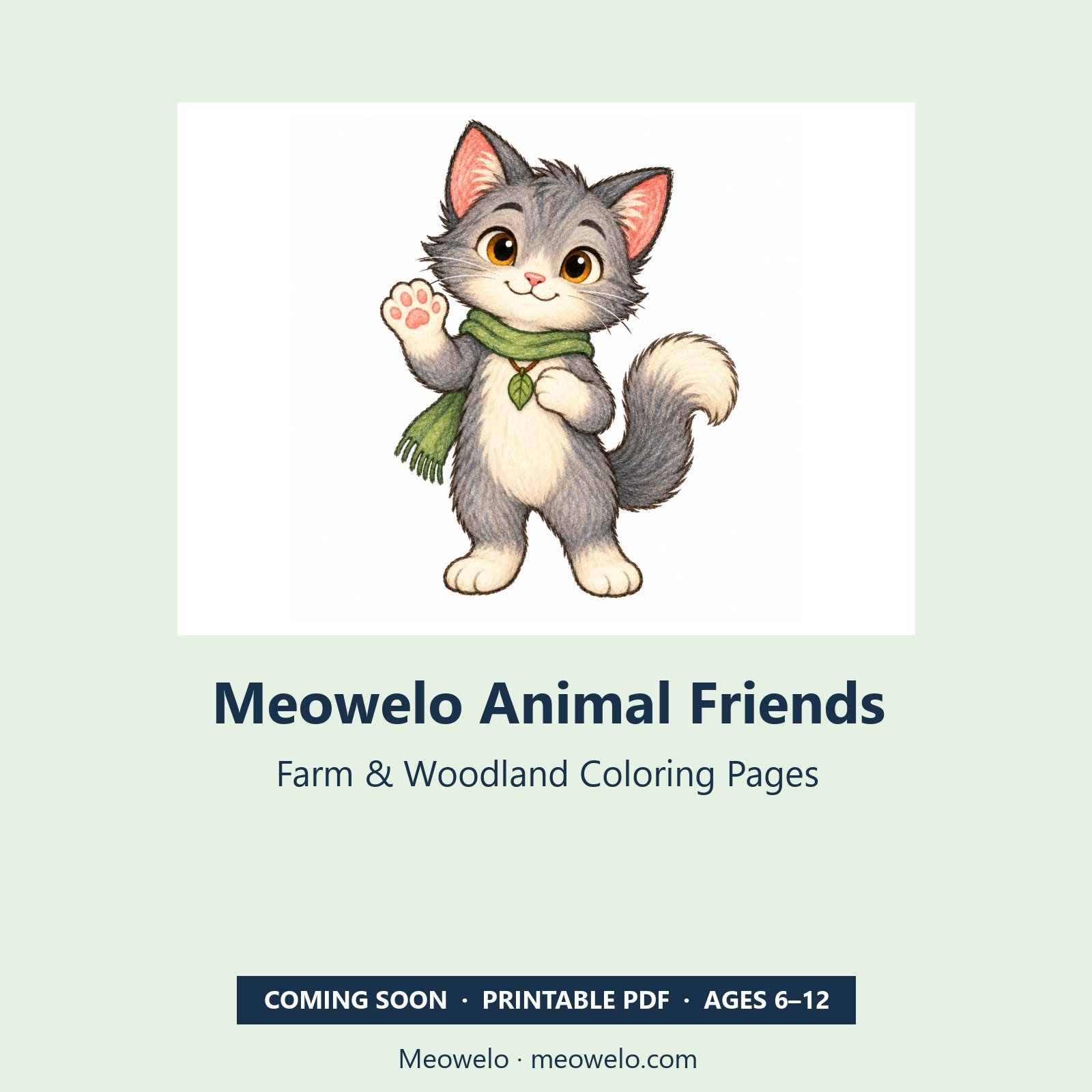 Temporary cover of Meowelo Animal Friends: Farm & Woodland Coloring Pages
