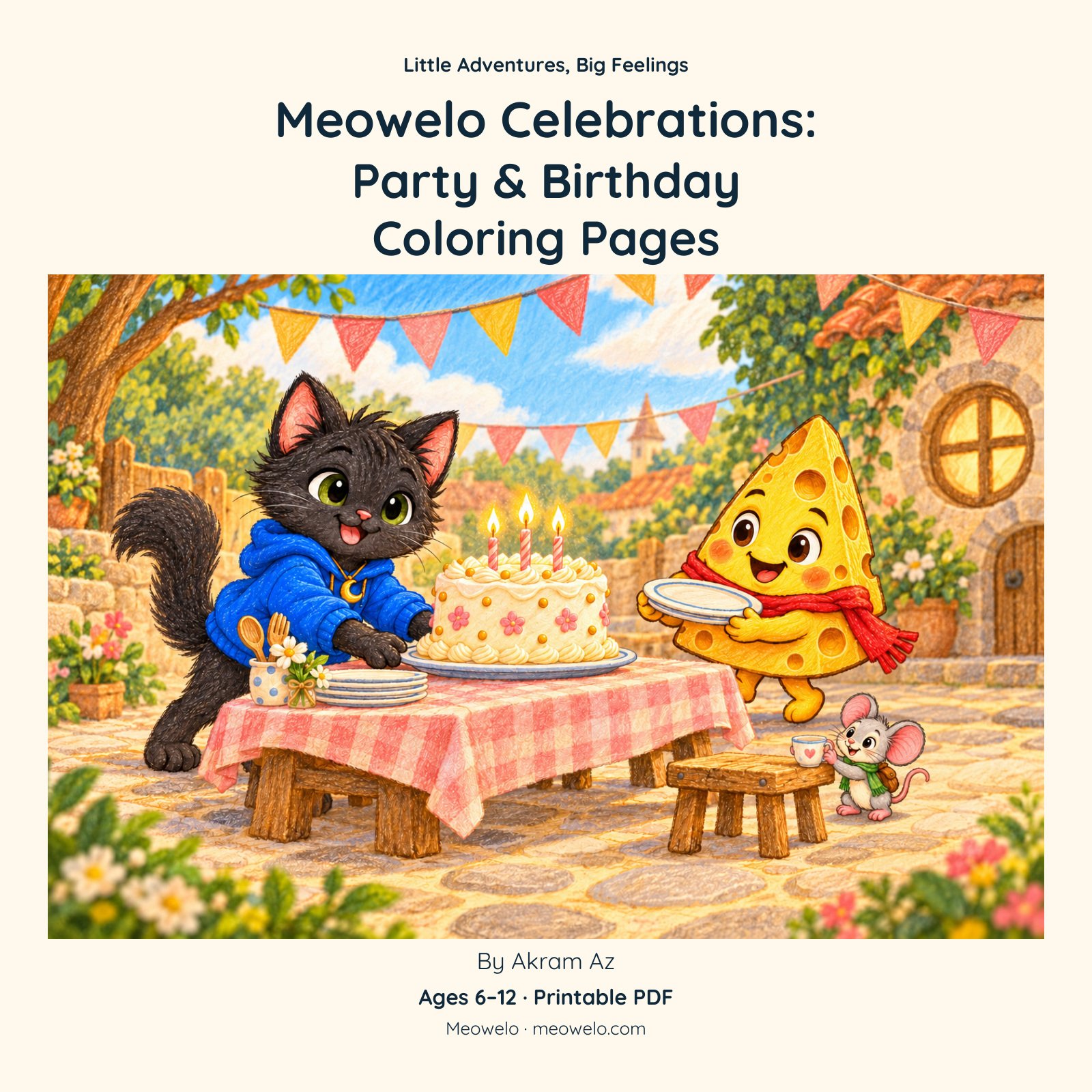 Temporary cover of Meowelo Celebrations: Party & Birthday Coloring Pages