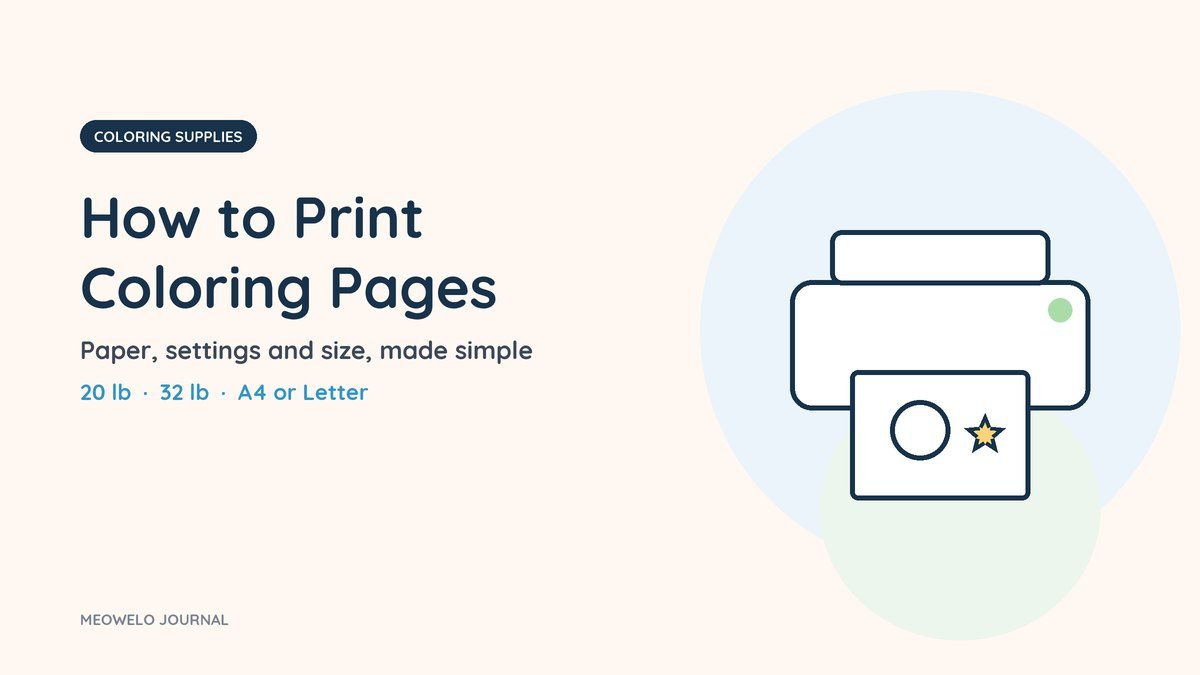 How to Print Coloring Pages: a home printer printing a page with a moon and a star outline