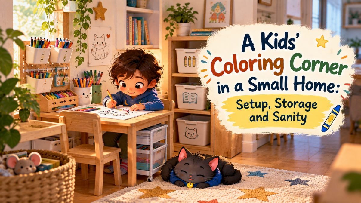 A Kids' Coloring Corner in a Small Home: Setup, Storage and Sanity